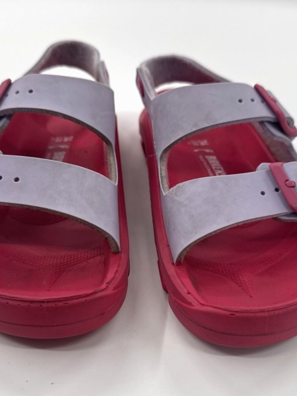Birkenstock Sandals Youth Girls 3 Pink Mogami Buckle Waterproof Strappy Beach - Picture 5 of 9